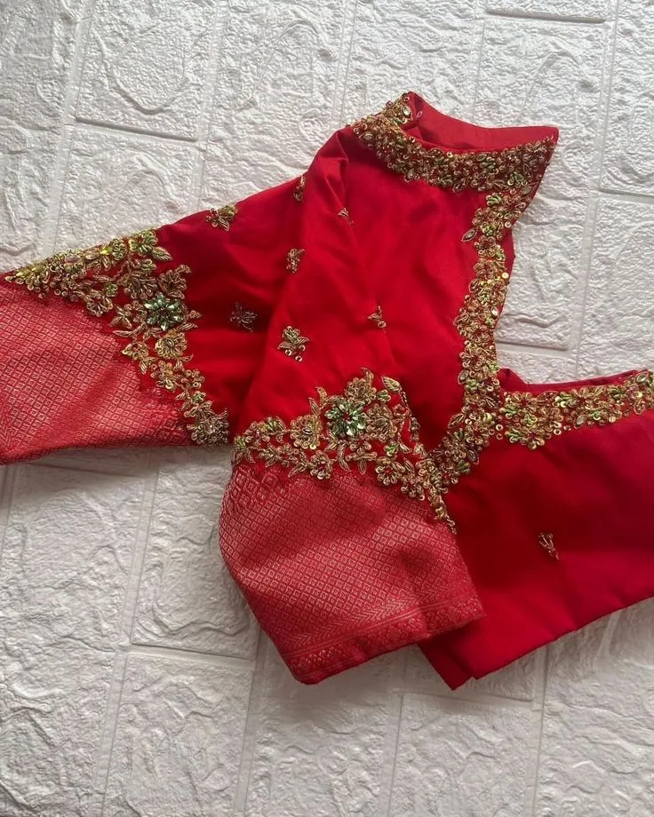 Regal Red Designer Wedding Blouse for the Grand Bridal Look