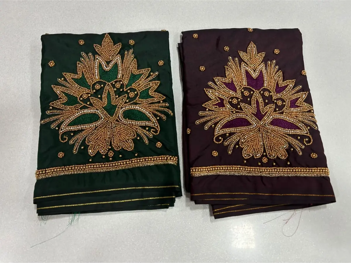 Star Sparkle Latest Green Maggam Work Blouse at Unbeatable Offer - Image 3