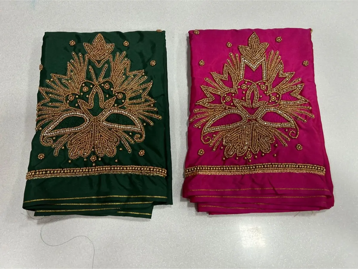 Star Sparkle Latest Green Maggam Work Blouse at Unbeatable Offer - Image 7
