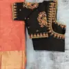 Black Regal Designer Maggam Work Blouse Elegant Bridal Statement