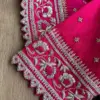 Bridal Pink Zardosi Custom Blouse Handcrafted Wedding Maggam Elegance