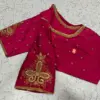 Chic Pink Aari Work Blouse Ready-to-Wear Elegance on Sale