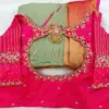 Chic Pink Maggam Lines Blouse Designer Perfection for Celebrations