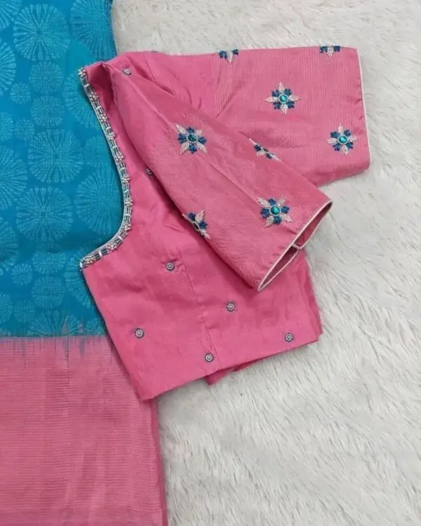 Elegant Baby Pink Simple Work Blouse Subtle Charm for Everyday Grace