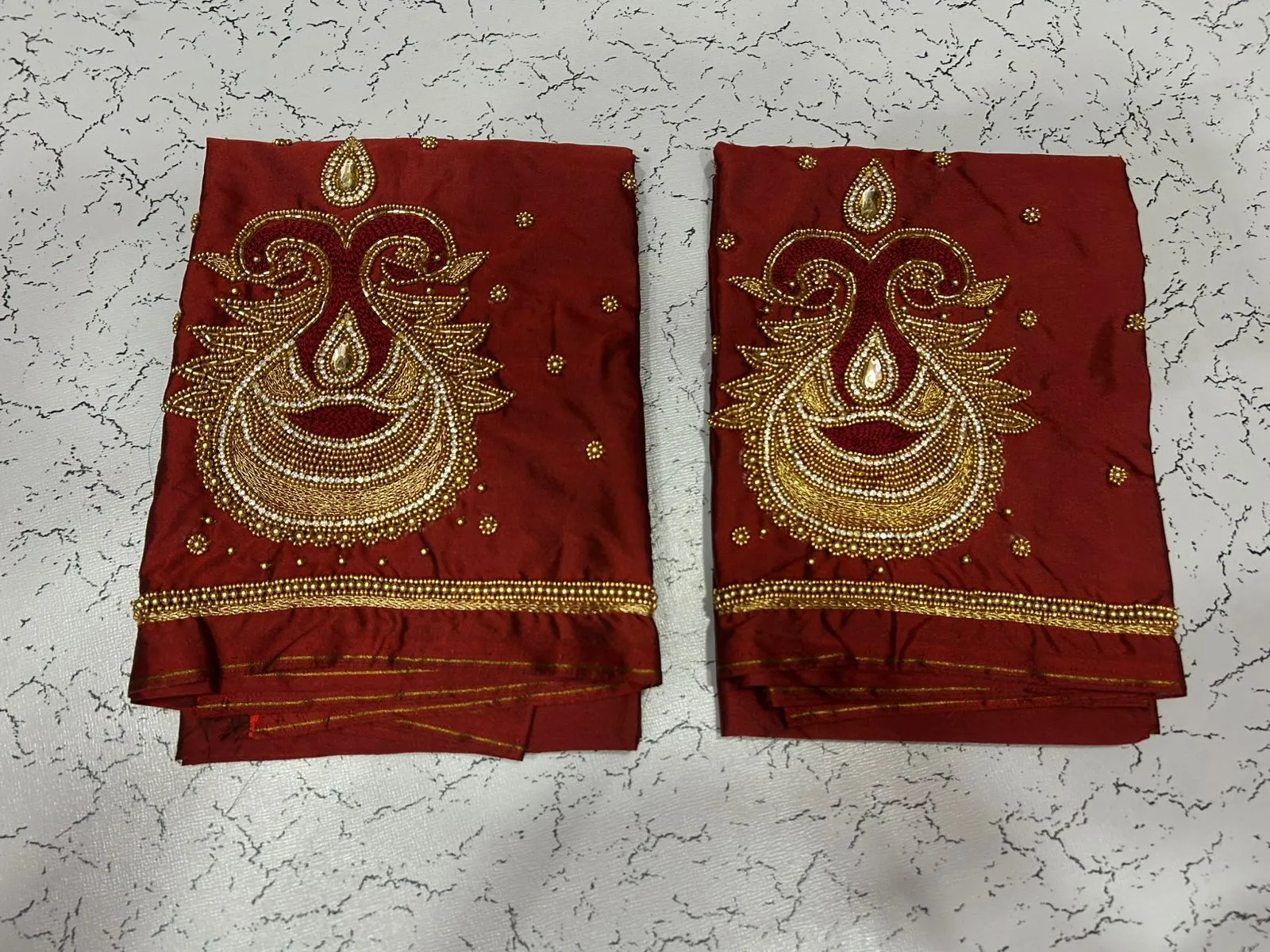 Elegant Blue Badam Aari Work Blouse Unmissable Festive Offer!
