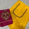 Elegant Muse: Designer Badam Beads Aari Embroidery Buti Blouse