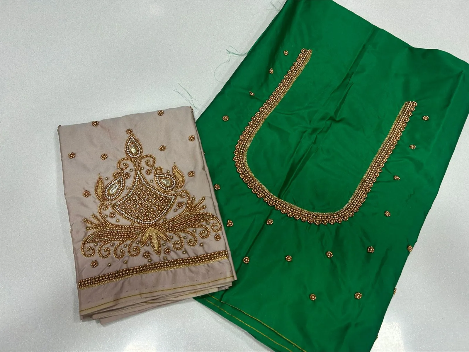 Exclusive Offer Beads Flower Maggam Work Blouse Elegant & Budget-Friendly