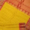 Exquisite Gadwal Body Checks Silk Saree with Gorgeous Temple Border & Pallu