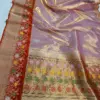 Exquisite Pure Banarasi Kadhwa Tissue Silk Saree with Sona Rupa Zari & Meena Borders