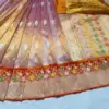 Exquisite Pure Banarasi Kadhwa Tissue Silk Saree with Sona Rupa Zari & Meena Borders