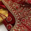 Exquisite Red Maggam Bridal Blouse – All Over Heavy Embroidery