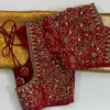 Exquisite Red Maggam Bridal Blouse – All Over Heavy Embroidery