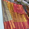 Golden Glow Pure Tissue Bridal Saree with Handloom Excellence