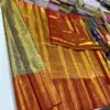 Golden Glow Pure Tissue Bridal Saree with Handloom Excellence