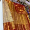 Golden Glow Pure Tissue Bridal Saree with Handloom Excellence