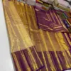 Golden Glow Pure Tissue Bridal Saree with Handloom Excellence
