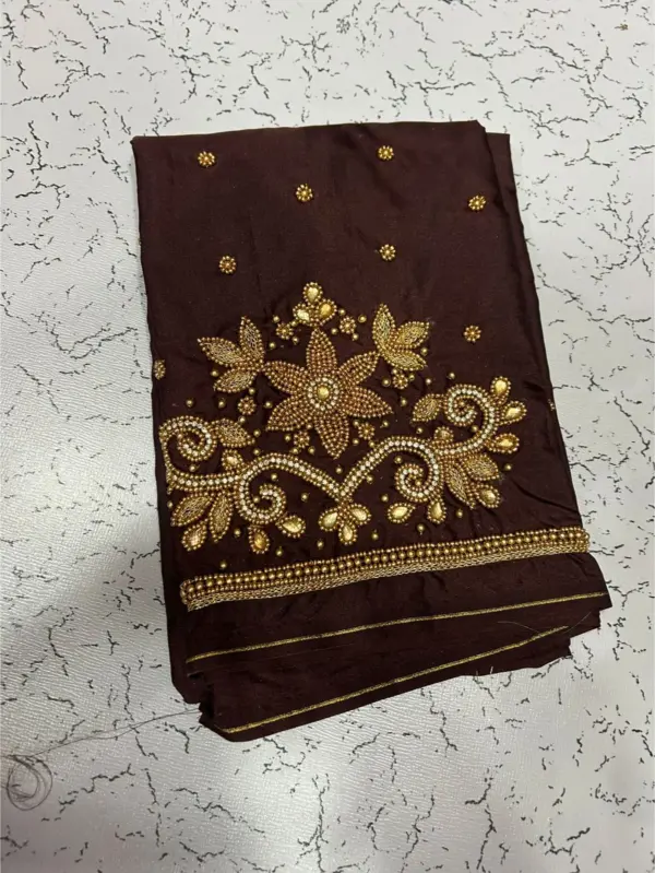 Grace in Every Thread: Pink Beads Aariwork Blouse – Special Offer!