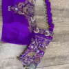 Grand Bridal Statement – Purple Maggam Blouse with Regal Finish