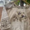 Half White Peacock Zardosi Maggam Work Blouse Regal Elegance in Every Stitch