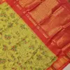 Heritage Gadwal Cotton Kalamkari Saree Masterpiece in Kuthu Interlock Weaving