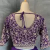 Majestic Bride Look Heavy Maggam Work Purple Wedding Blouse