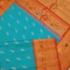 Majestic Gadwal Silk Saree with Dual Turning Meena Weave Kuthu Interlock Masterpiece