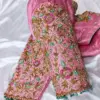 Majestic Pink Zardosi Bridal Blouse with Grand Maggam Work Detailing