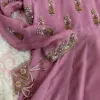 Onion Pink Bridal Long Frock Elegant Designer Wedding Wear Gown for Brides