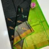Pure Handloom Checks Cotton by Pattu Sarees with Minimal Kaddi Border Finish