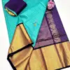 Pure Handloom Checks Cotton by Pattu Sarees with Minimal Kaddi Border Finish