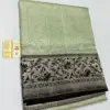 Pure Handloom Pattu Silk Saree Pastel Green Beauty with Traditional Paithani Border