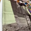 Pure Handloom Pattu Silk Saree Pastel Green Beauty with Traditional Paithani Border