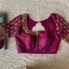 Purple Designer Maggam Work Blouse Timeless Craftsmanship & Elegance