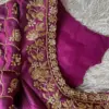 Purple Designer Maggam Work Blouse Timeless Craftsmanship & Elegance