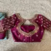 Purple Designer Maggam Work Blouse Timeless Craftsmanship & Elegance