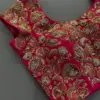 Red Grand Bridal Maggam Work Blouse Royal Elegance for Your Wedding Day