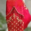 Red Net Zardosi Blouse Premium Bridal Elegance in Layers