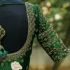 Regal Green Custom-Made Bridal Maggam Work Blouse Grand Zardosi Design for Muhurtham Look