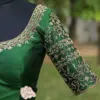 Regal Green Custom-Made Bridal Maggam Work Blouse Grand Zardosi Design for Muhurtham Look