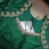 Royal Green Ethnic Blouse with Intricate Cutwork Maggam Detailing