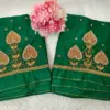 Royal Touch Badam Beads Buti Aariwork Blouse for Regal Occasions