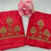Royal Touch Badam Beads Buti Aariwork Blouse for Regal Occasions