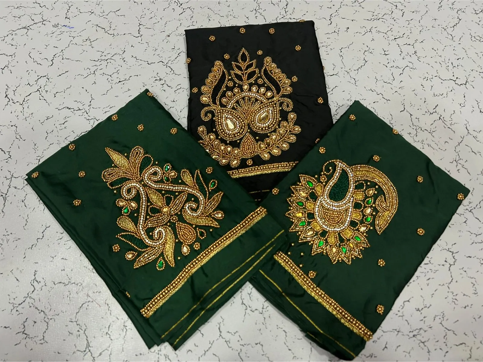 Sparkle in Style Navy Blue Designer Beads Blouse at Best Price!