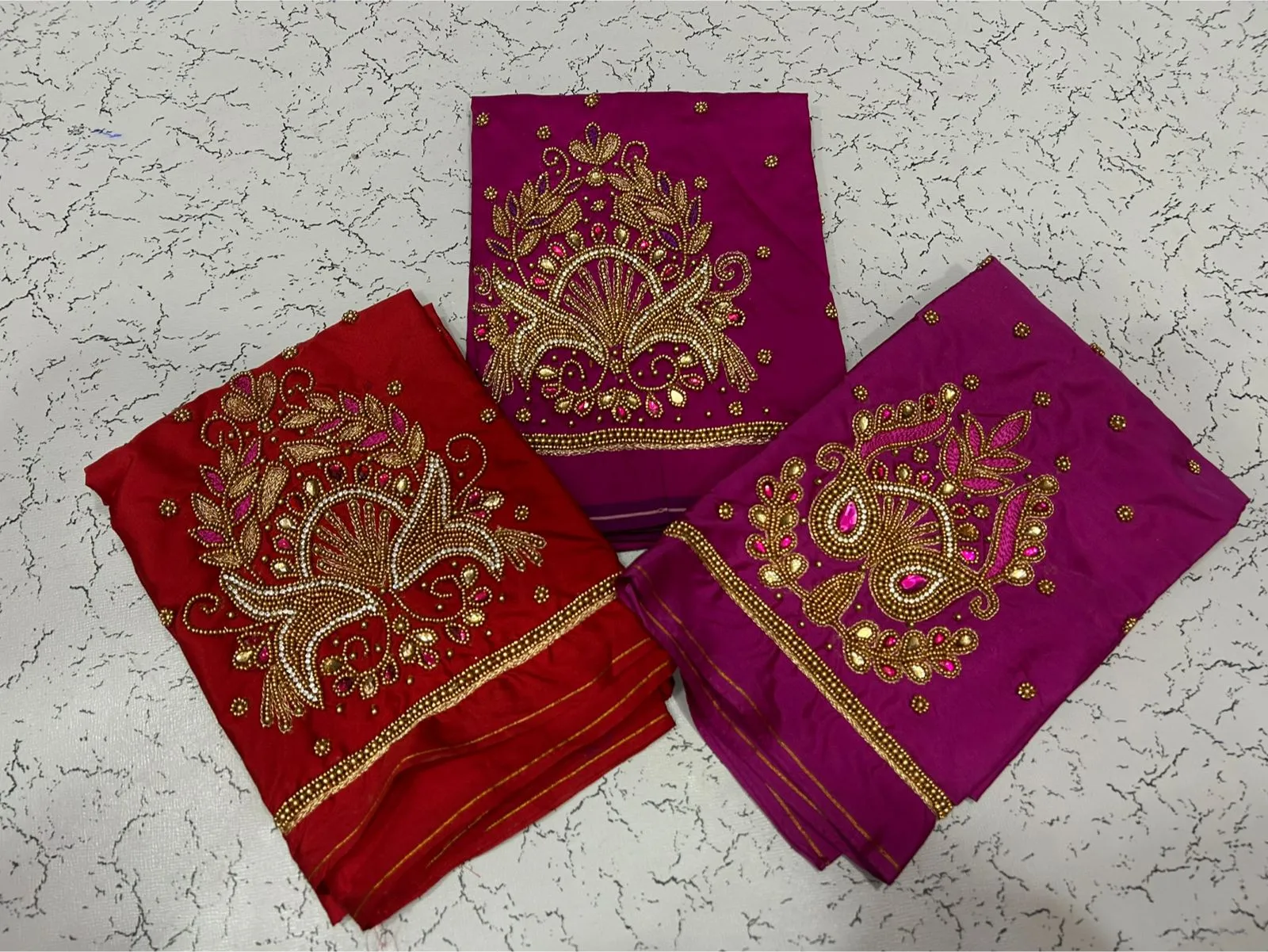 Sparkle in Style Navy Blue Designer Beads Blouse at Best Price!