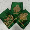 Stunning Green Tissue Designer Blouse with Aari Embroidery – Special Deal
