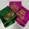Stunning Green Tissue Designer Blouse with Aari Embroidery – Special Deal