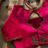 Timeless BeautyHandcrafted Pink Zardosi Peacock Blouse Design