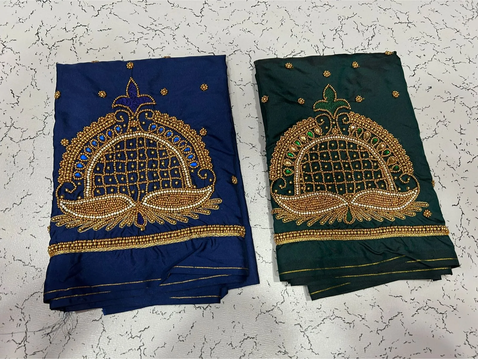 Timeless Charm: Checks Aariwork Blouse Now on Exclusive Offer!