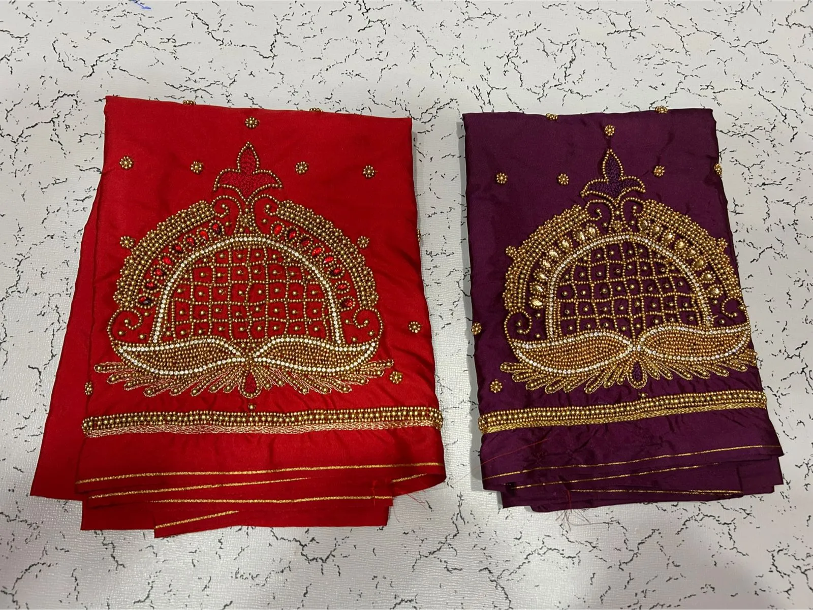 Timeless Charm: Checks Aariwork Blouse Now on Exclusive Offer!