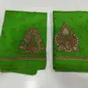 Vibrant Parrot Green Aari Work Blouse Elegant Craftsmanship Now on Festive Offer